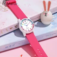 El Marco 6701 Children's Watch Waterproof and Drop proof TPU Skin friendly Strap Simple Student Quartz Watch Outdoor Sports Exam