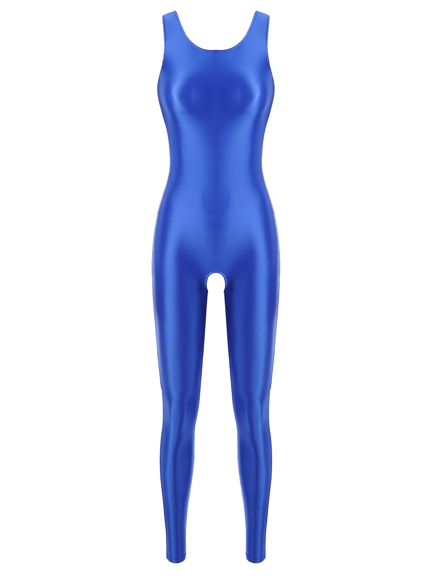 Lingerie Open Crotch Unitard Bodysuit Sexy Adult Womens Stretchy Crotchless Bodysuit Tights Close-fitting Transparent Jumpsuits