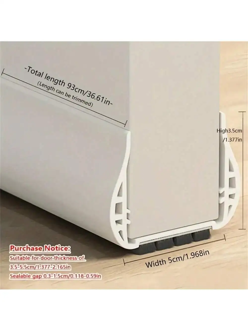 1 silent door sealing strip with brush windproof dustproof insect proof thickened PVC door seam windproof strip