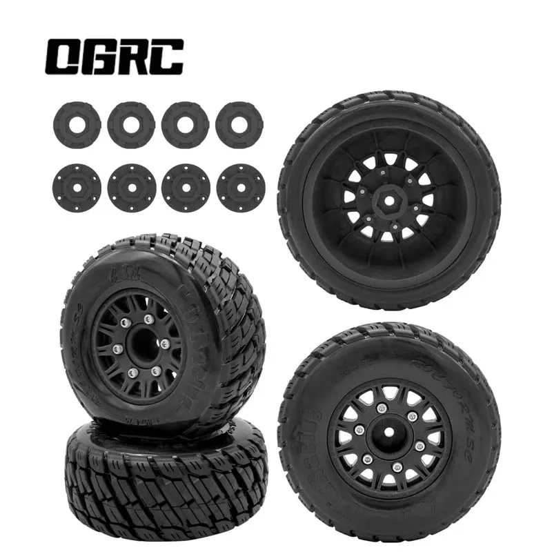 

OGRC 4PCS Truck Tires for Arrma Traxxas Axial Redcat Rc4wd Hex Detachable Replace 12mm/14mm/17mm 1/10 Scale RC Wheels and Tires