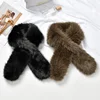 Faux Rabbit Fur Scarf Winter Warm Neckerchief Women Solid Color Neck Muffler Long Plush Shawl Ladies Thick Scarves 5