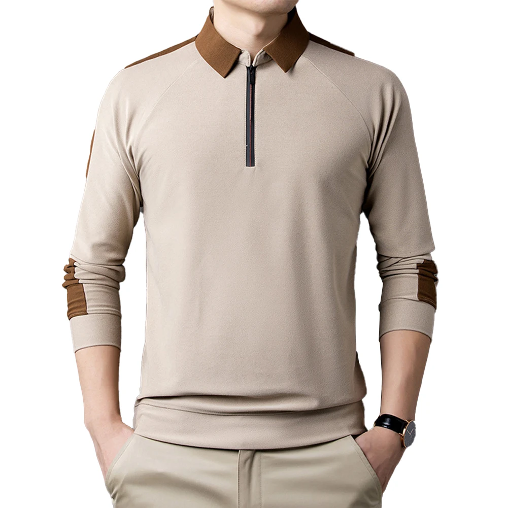 

Mens Button Collar Dress Shirt Blouse Long Sleeve Tops Business Formal T-Shirt Solid Color Slim Fit Shirt Tops M-2XL