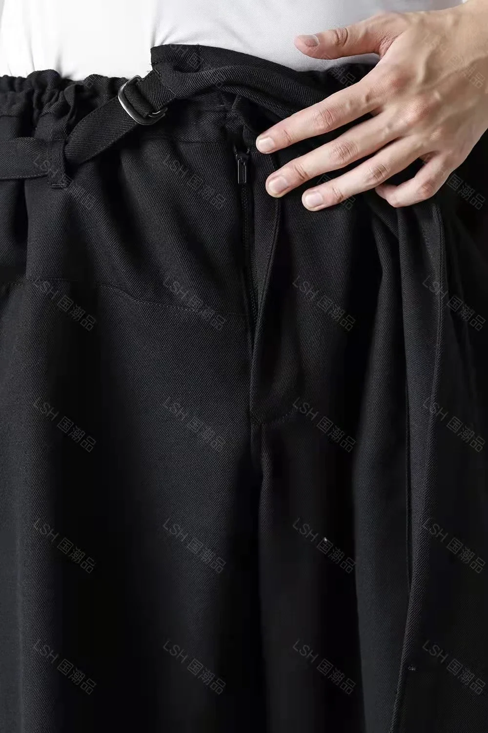 27-46 Men Women's Clothing Yamamoto Yoshi Style Dresses Woolen Double Layer Skirt Pants Culottes Plus Size Costumes