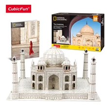 

CubicFun National Geographic 3D Puzzle Taj Mahal India Architecture Jigsaw Building Model Kit Booklet Gifts for Adults Kids