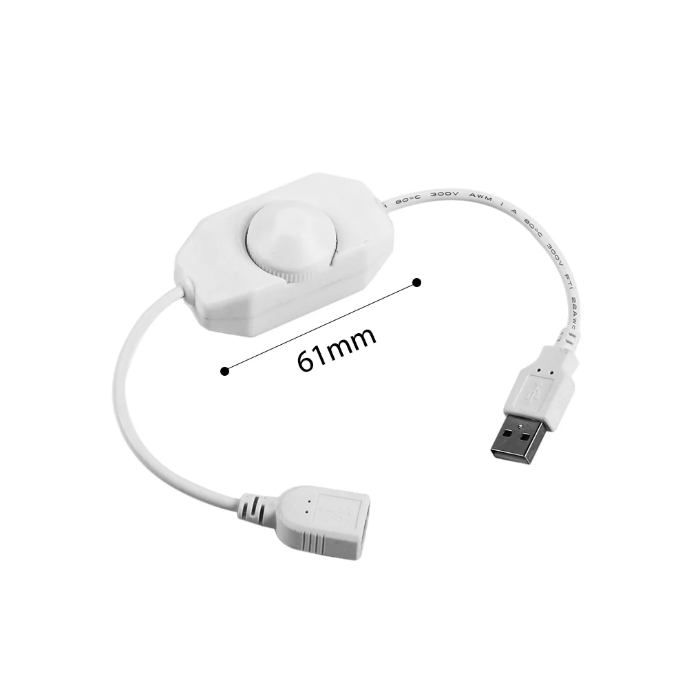 LED 스트립 조명 조광기 스위치, 밝기 조정 컨트롤러, DC 5V 노브, 1CH