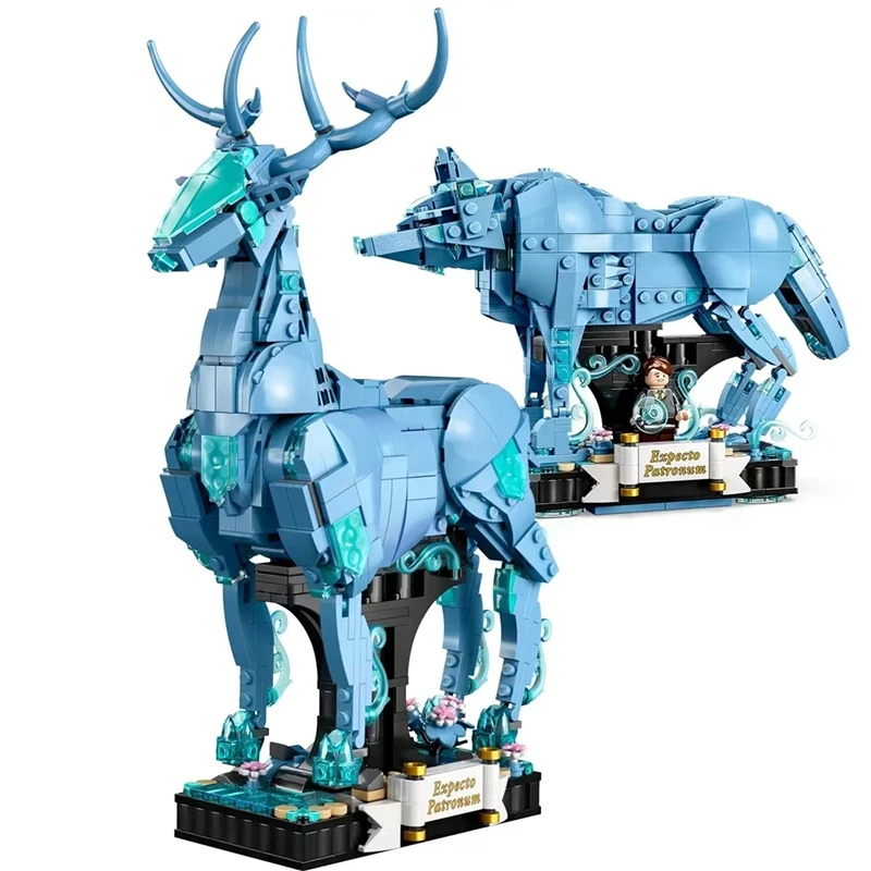 Building Block Toys Compatible 76414 Expecto Patronum Wolf Patronus Assembly Bricks 754Pcs Kid Birthday Gifts