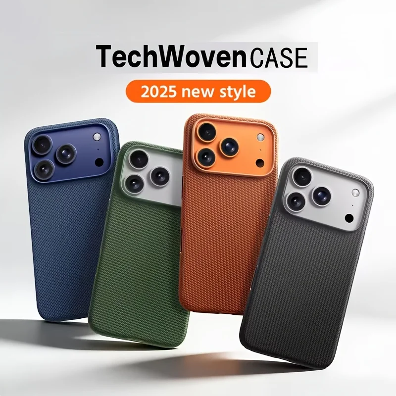 High-Quality TechWoven Magnetic Phone Case For iPhone 17/16/15/14/13 Pro Max For Magsafe Wireless Charging Tech Woven Back Cover 1