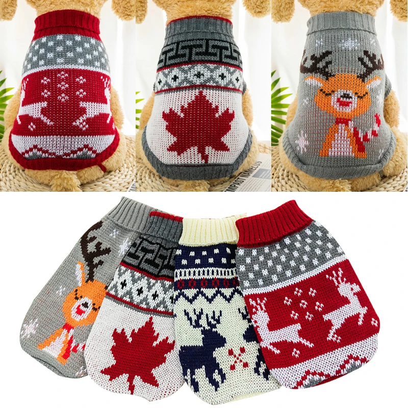 Cute Pet Dog Sweater for Small Dogs Winter Warm Puppy Cat Clothes Dachshund Pullover Mascotas Costume Clothing roupa cachorro