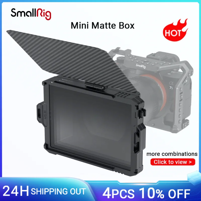 Mini Caixa Fosca Smallrig para Câmeras Dslr sem Espelho Compatível com 52 mm 55 mm 58 mm 62 mm 67 mm 72 mm 77 mm 82 mm 86 mm 3196