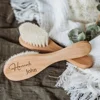 Personalized Baby Hairbrushes Engrave Infant Name Wooden Newborn Hair Brush Comb Brush Birth/Baptism/Birthday Baby Shower Gifts 5