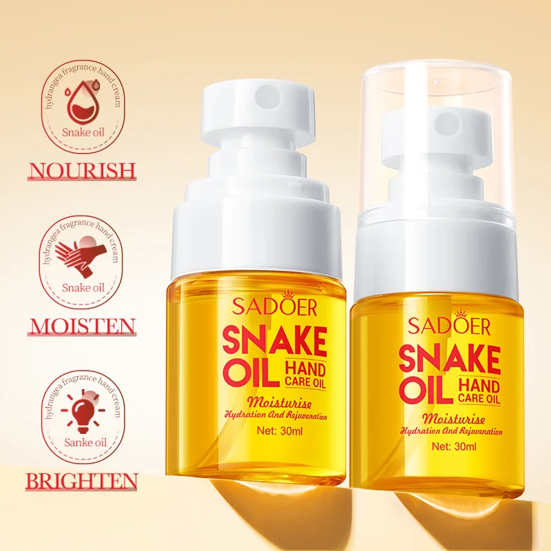 SADOER Snake Oil Hand Serum Moisturizing Hydrating Anti-Wrinkles Whitening Anti Drying Hand Cream Essence Hands Oil Skin Care