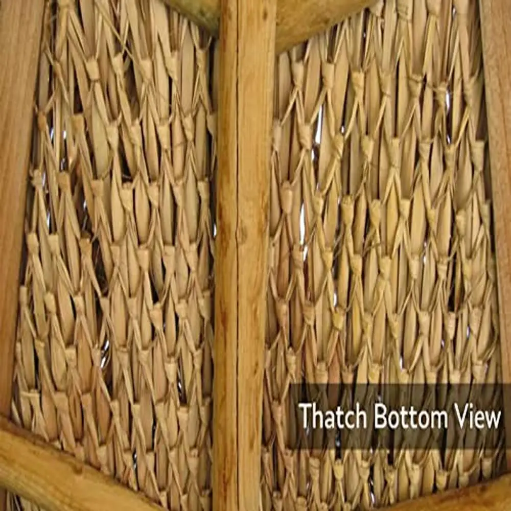 35" x 60' Mexican Thatch Roof Runner Roll Duck Blind Grass Tiki Hut Palapa Roofing Easy Installation Natural Shade Cover 6