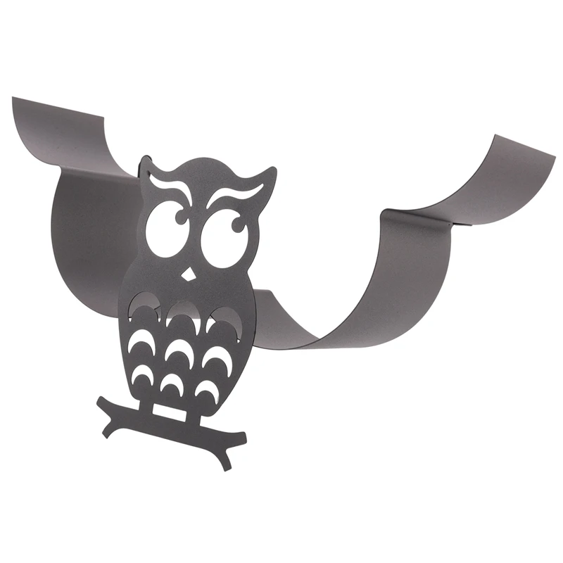 Owl Decorative Toilet Paper Holder - Free-Standing Bathroom Tissue Storage Black Wall Mounted Roll Tissue Storage Shelf