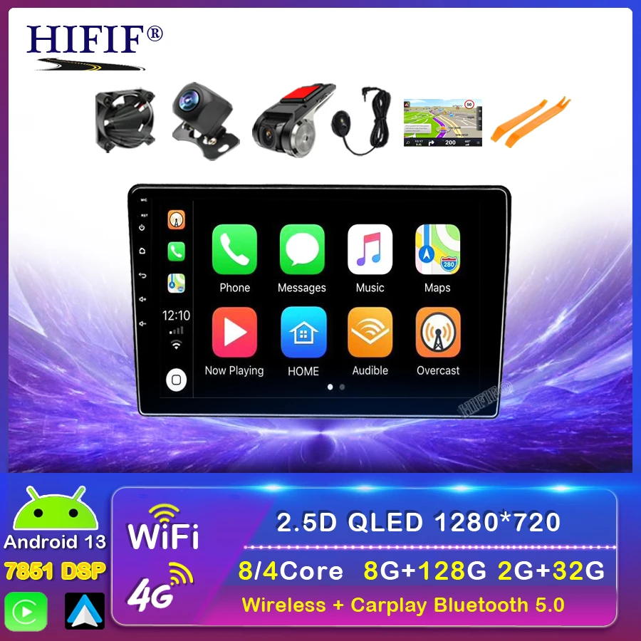 

Carplay 6+128G Android 13 Car GPS For VW PASSAT B5 B4 JETTA BORA GOLF 4 SHARAN POLO MK5 MK4 MK3 T5 TRANSPORTER for Peugeot 307