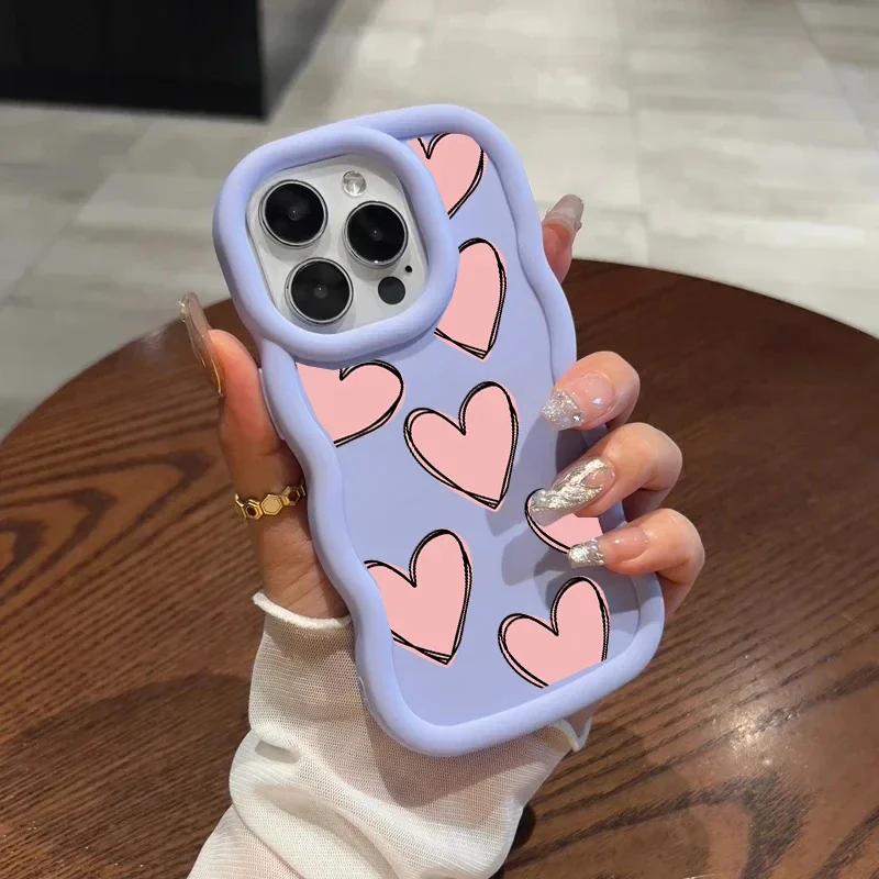 Wave Love Heart Phone Case