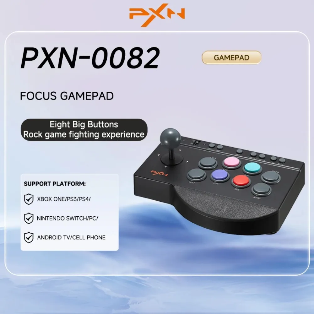 PXN 0082 유선 아케이드 스틱 파이트스틱 스트리트 게임 컨트롤러 USB PS3/PS4/스위치/PC/TV/XBOX용 기계식 게임 조이스틱