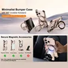 Luxury Metal Frame Magsafe Phone Case For iPhone 16Pro 16ProMax 360° Magnetic Bracket Aluminum Alloy Frameless Shockproof Cover 5