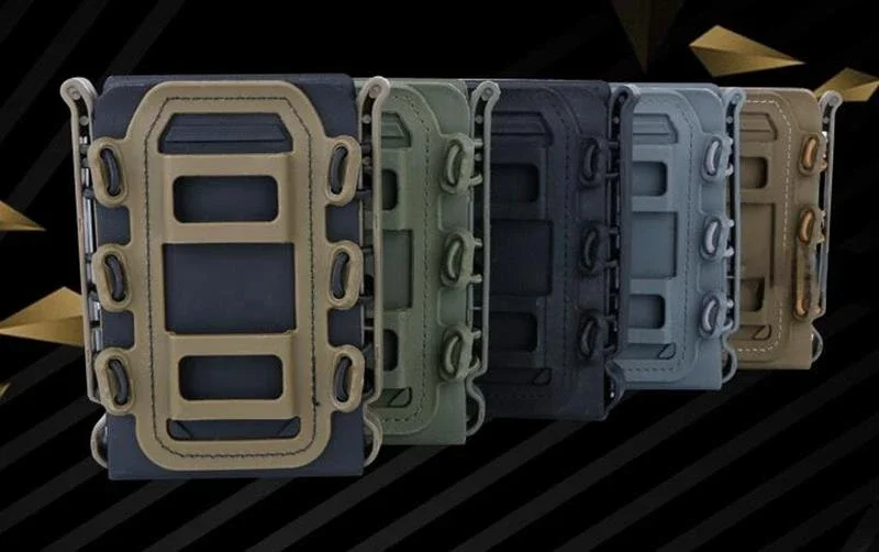 5,56 Magazintasche Träger Fast Mag Flexible Molle für AK 74/47 AR M4 5,56/7,62 Mag Pouch Gewehr Pistole Magazinhalter – Detail 1