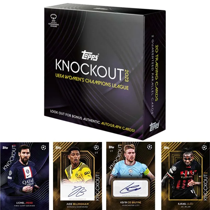 

2023 Topps Uefa Champions League Knockout Box Football Cards Official Original Limited Messi Signature Collection Card Fans Gift