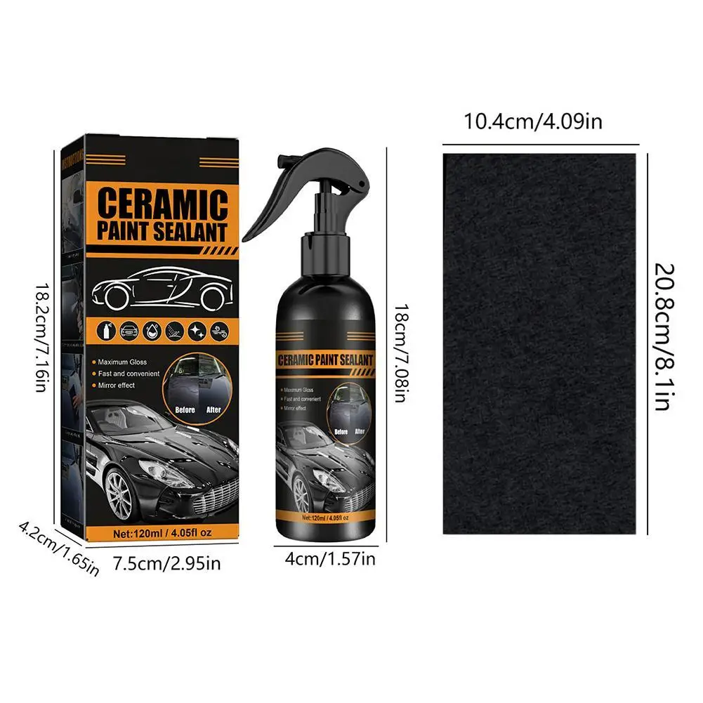 120ML Car Ceramic Coating Wax Glass Car Body Polish Spray Paint Hydrophobic Agent Shine Protection Auto Accessories