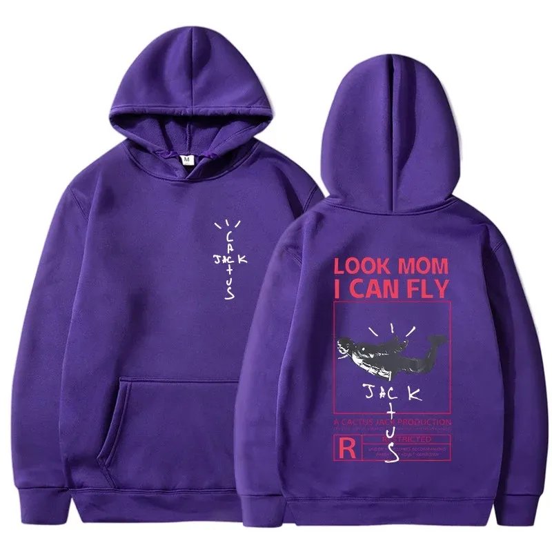 thumbnail image 1 of Sudadera con capucha estampada para hombre LOOK MOM I CAN FLY, ropa creativa con cuello redondo, sudadera de moda de gran tamaño, sudadera con capucha de cuello redondo para hombre, 1 of 5