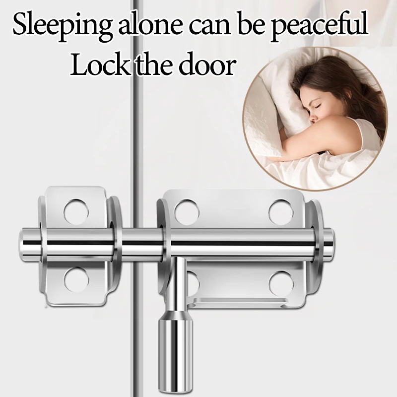Stainless Steel Door Bolt door latch Solid Sliding Bolts Latch Hasp Hardware Gate Safety Toilet Garden Gate Shed Door Lock Latch Buckle
