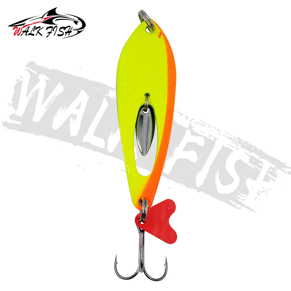 SPAZIERGANG FISCH 1Pcs Angeln Locken Metall Löffel 12g Noise Pailletten Paillette Karpfen Bass Künstliche Harte Angeln Köder mit Drillinge – Detail 9