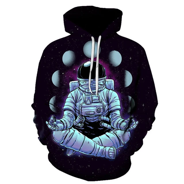 Astronaut Pattern Style Harajuku Essentials Hoodie Men Sweats Casual  Streetwear 3d Print Fashion Hip Hop Loose Sweatshirts Tops - Hoodies u0026  Sweatshirts - AliExpress