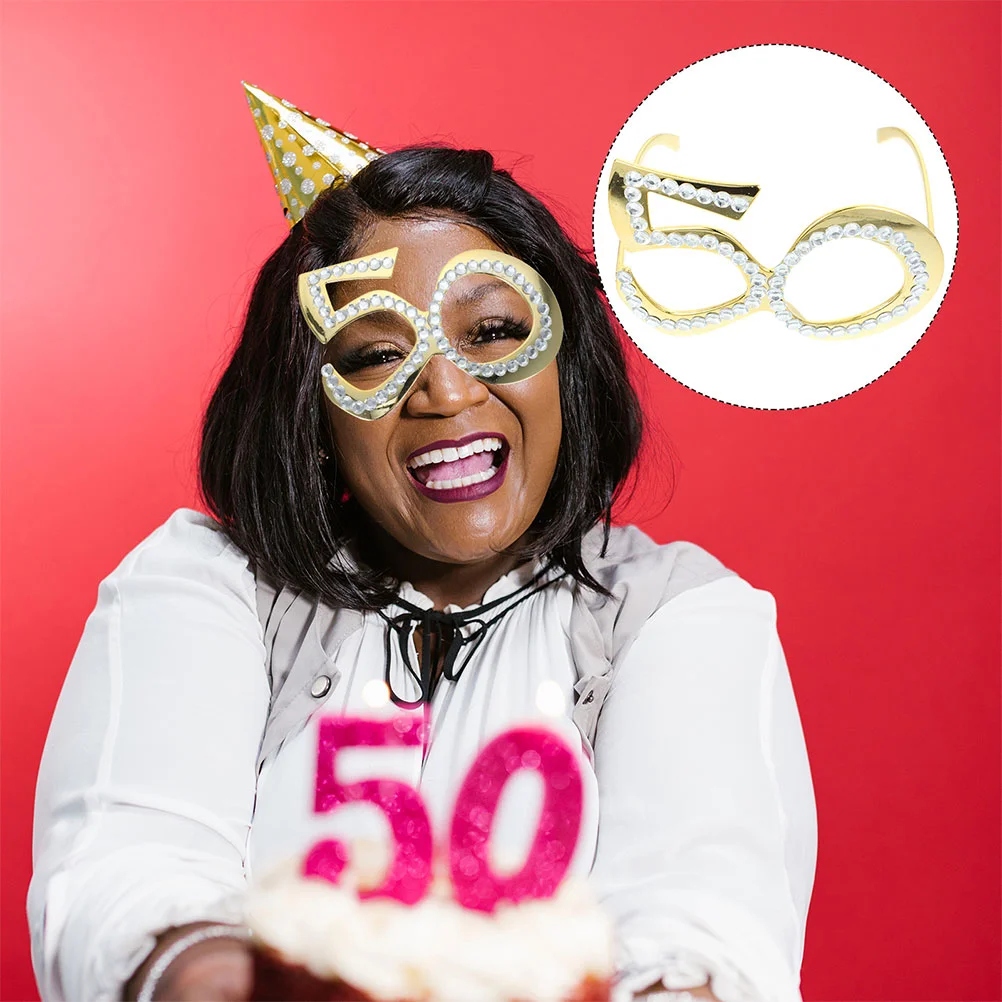 성인용 재미있는 코스튬 선글라스, 생일 안경, 사진 소품 공급, 파티 안경, 50 주년 풍선, 결혼식