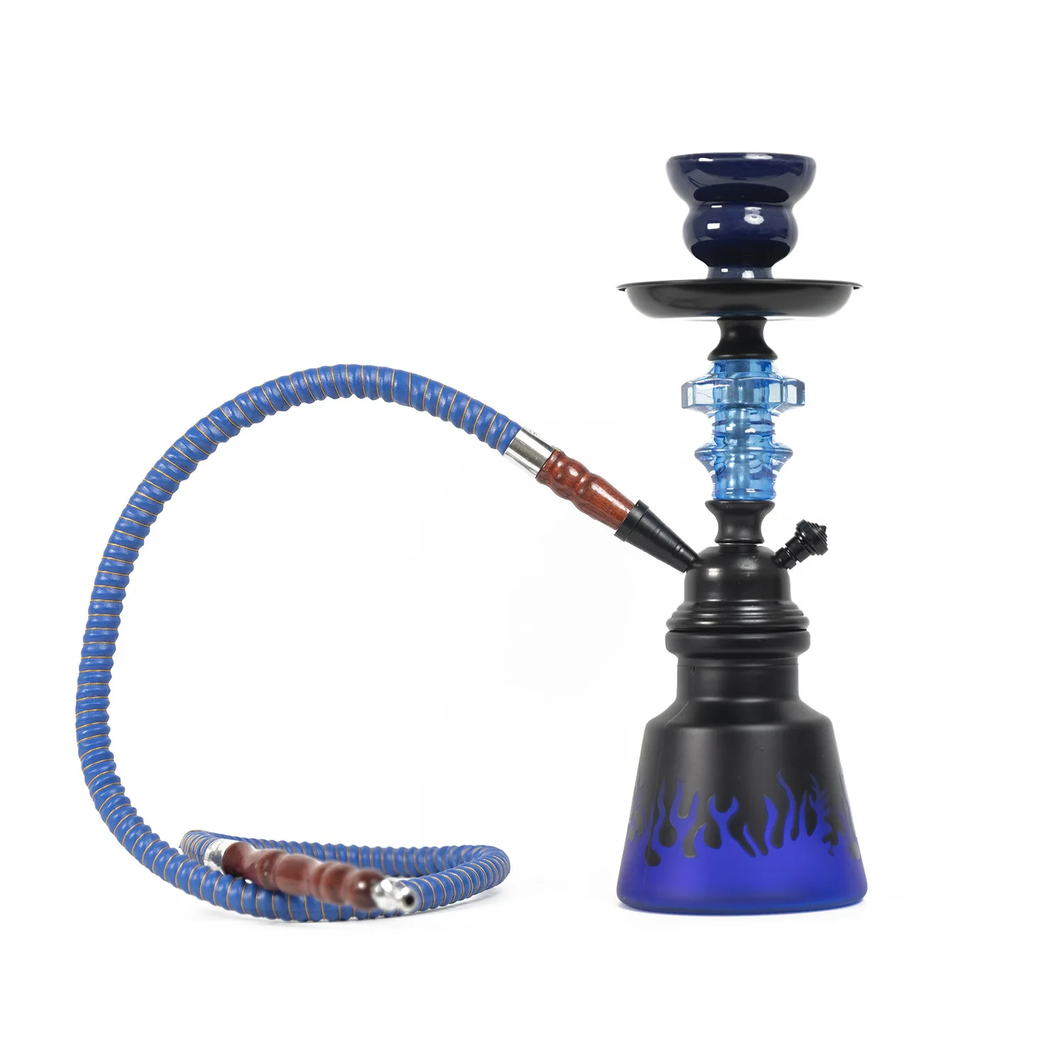 Shisha Hookah Single Double Tubes Shisha Hookah Water Pipe Glass Made Gift Package For Bar KTV Party Private Use