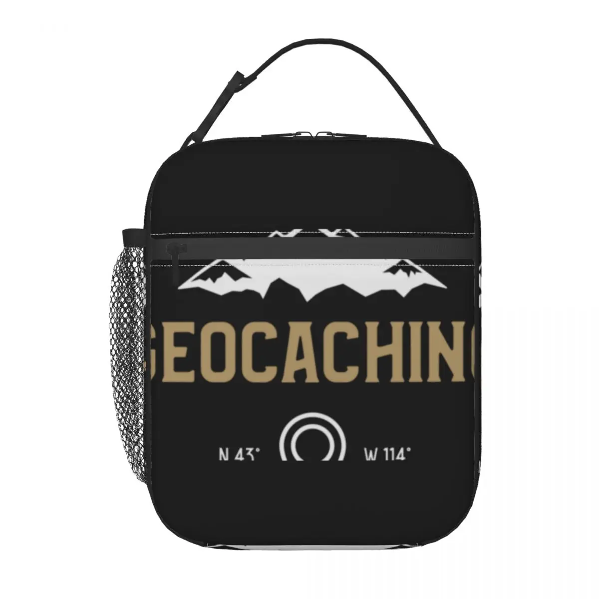 보온 도시락 가방, Lets Go Geocaching 도시락, 토트 푸드 핸드백