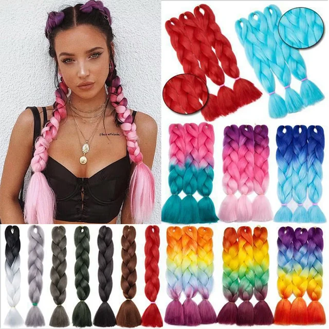 Black star Jumbo Braiding Hair Extensions 24 Inch High Temperature Synthetic Fiber Hair raids Hair Twist Braiding Hair for Women