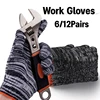 6/12Pairs Work Gloves Stain Resistant Car Maintenance Outdoor Camping Climbing Knitting Breathable Protection Work Gloves 1