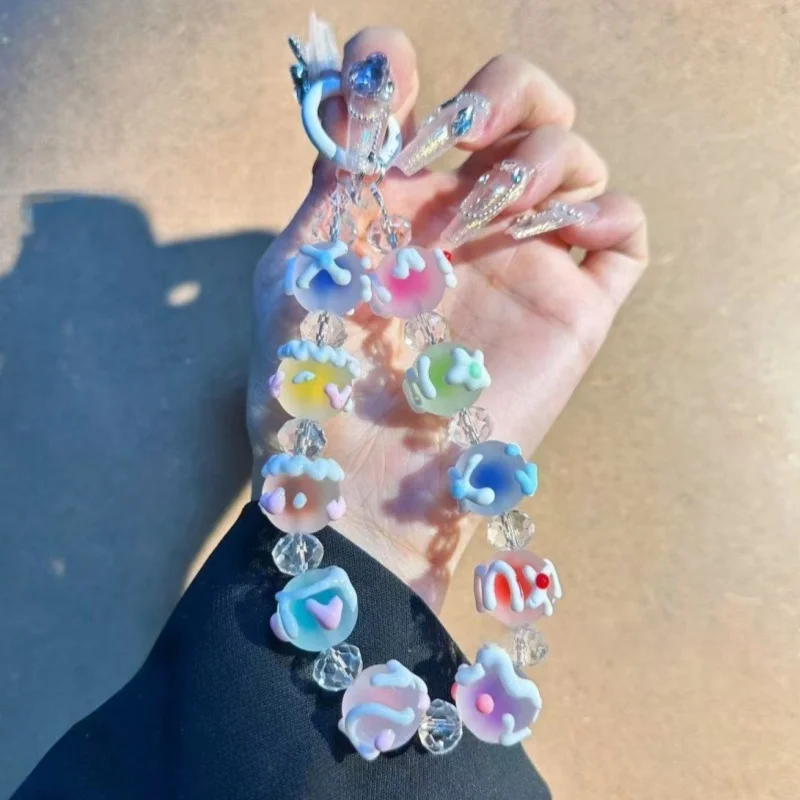Elegant Beaded Phone Wrist Strap with Anti-Theft Features
