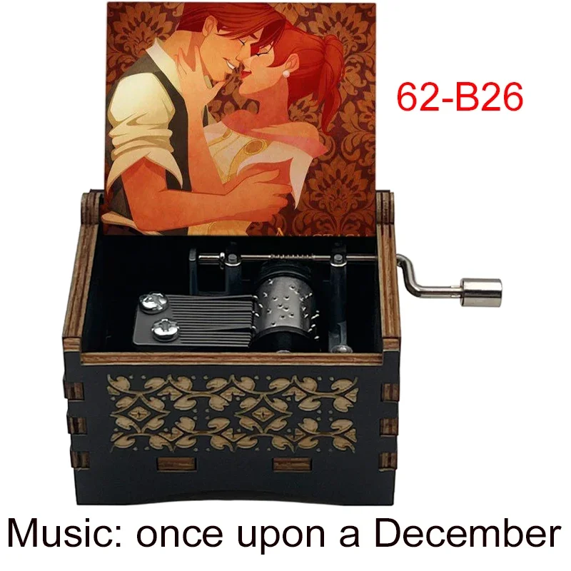 Carousel Music Box Music Box Wooden Color Print Music Box for Girls Toy