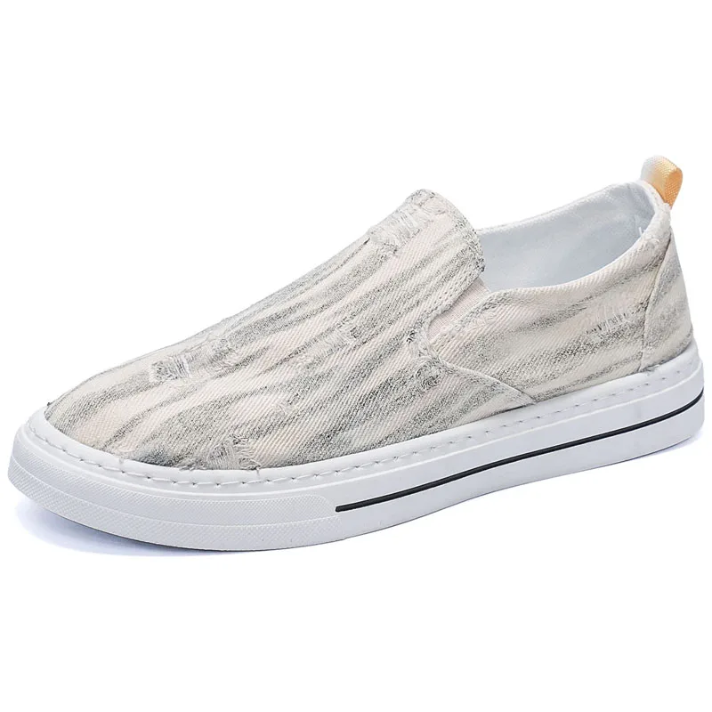 Men Tennis Shoes Breathable Canvas Top Male Sport Shoes Slip-on Boys Fashion Footwear Sneakers Outdoor Flats Tenis Hombre
