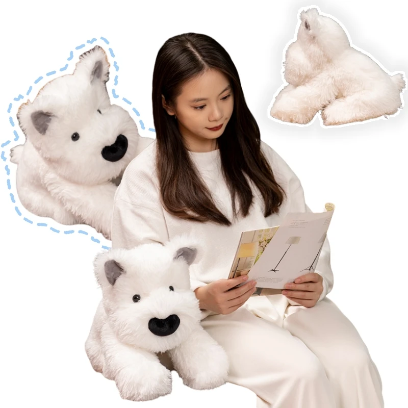 

Игрушки для собак из искусственного плюша West Highland, милая кукла с сердцем и носом, домашний декор, мягкая высококачественная ткань, детская Спящая кукла, подарок на день рождения