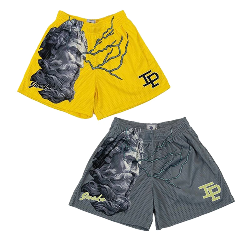 Inaka Power Printed Casual Shorts Men Women Gym Basketball Mesh Beach