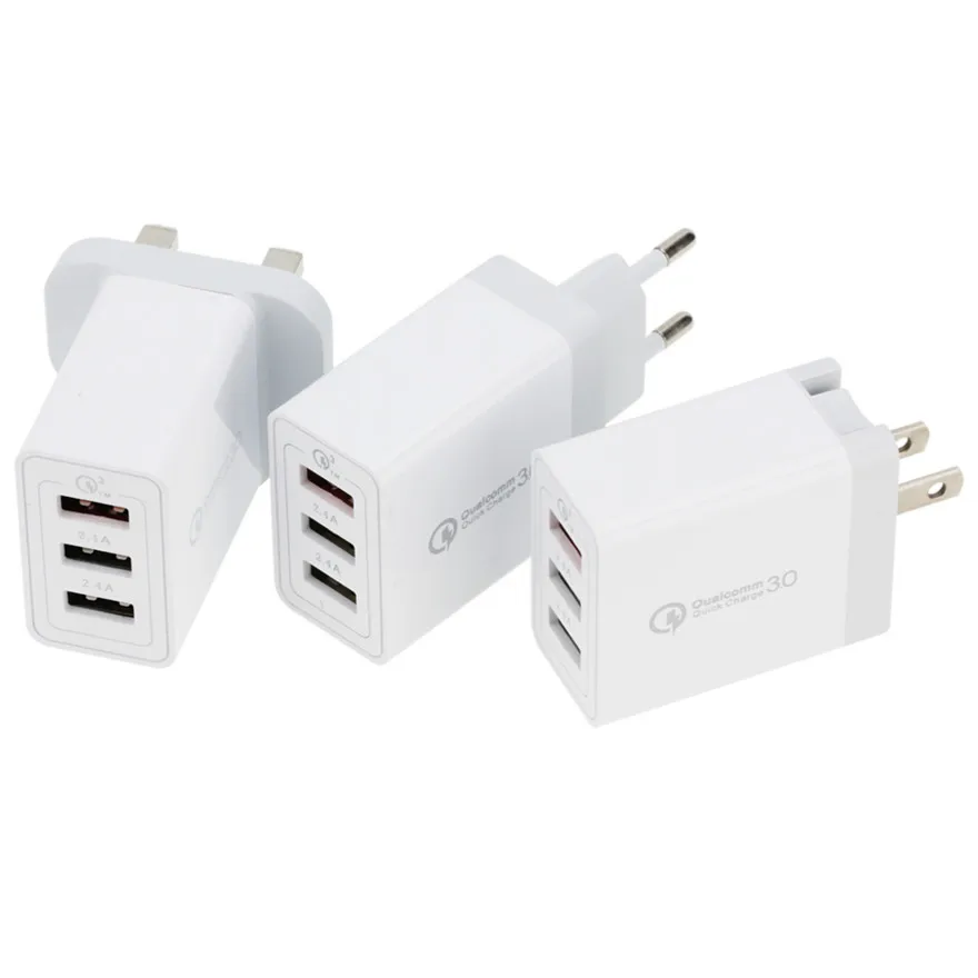 

Зарядное устройство универсальное сетевое с 3 USB-портами, 18 Вт, 30 шт.