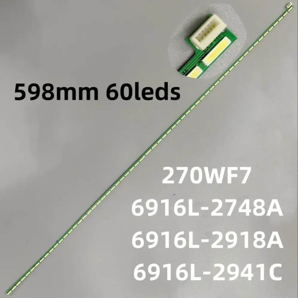Description Picture 2 of itemNEW LED Backlight Strip for LM270WF7 S5D2 S2A1 S2E4 273V7Q 270WF7 6916L-1604A 6916L-2941C 6916L-2748A 60leds 598mm