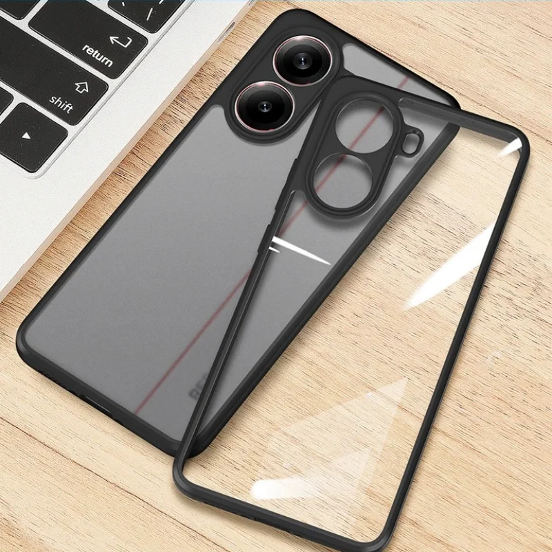 Clear Hard Shell Case with TPU Edge – Full Back Bumper Protection