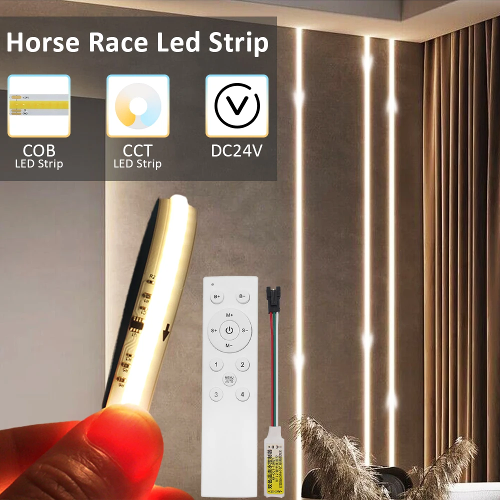 DC-24V-CCT-COB-16703-IC-Horse-Race-LED-Strip-Light-5M-10M-Chaing-Effect ...