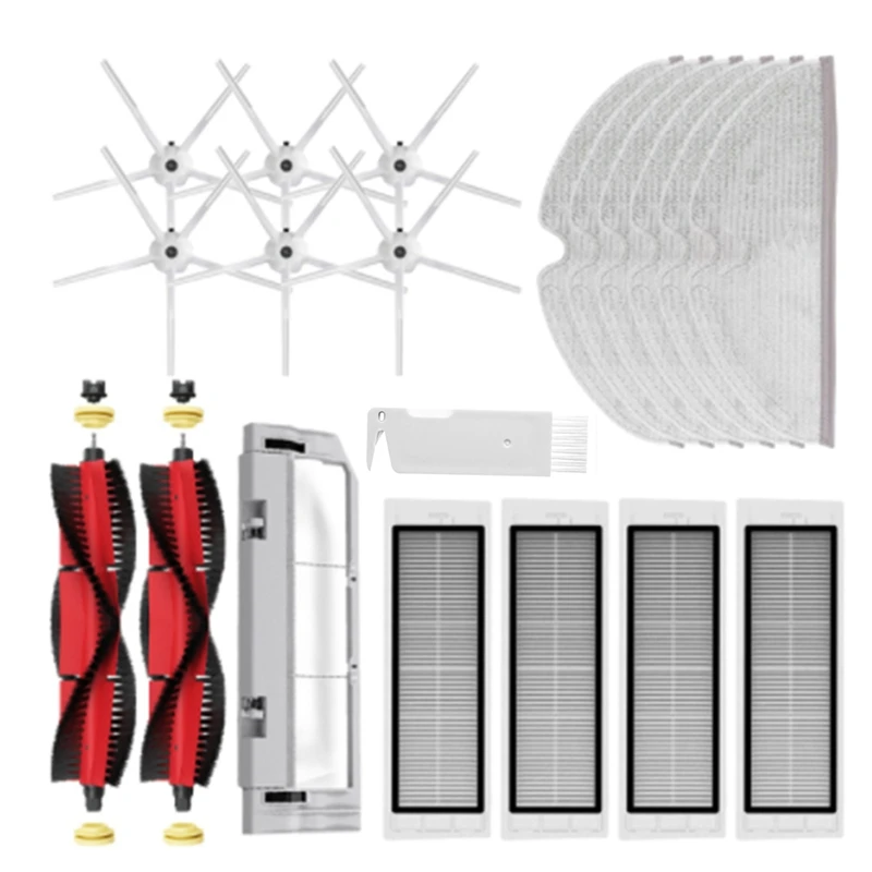 

HEPA Filter Main Brush Cover Mop Cloth Side Brush For Xiaomi Roborock S5 Max S6 Maxv S6 Pure Vacuum Spare Parts