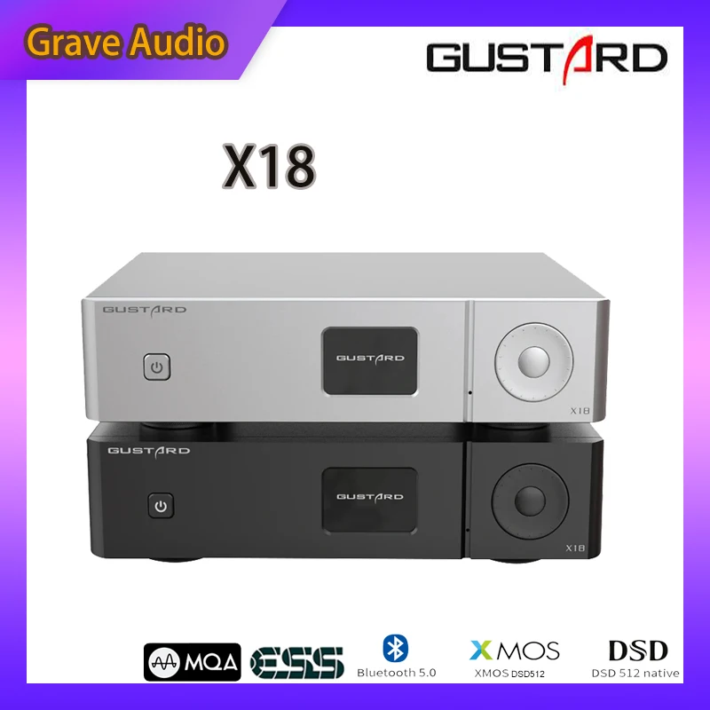 Декодер Gustard X18 MQA ES9038 PRO Bluetooth 5 0 XU216 процессор LDAC HD PCM768kHz DSD512