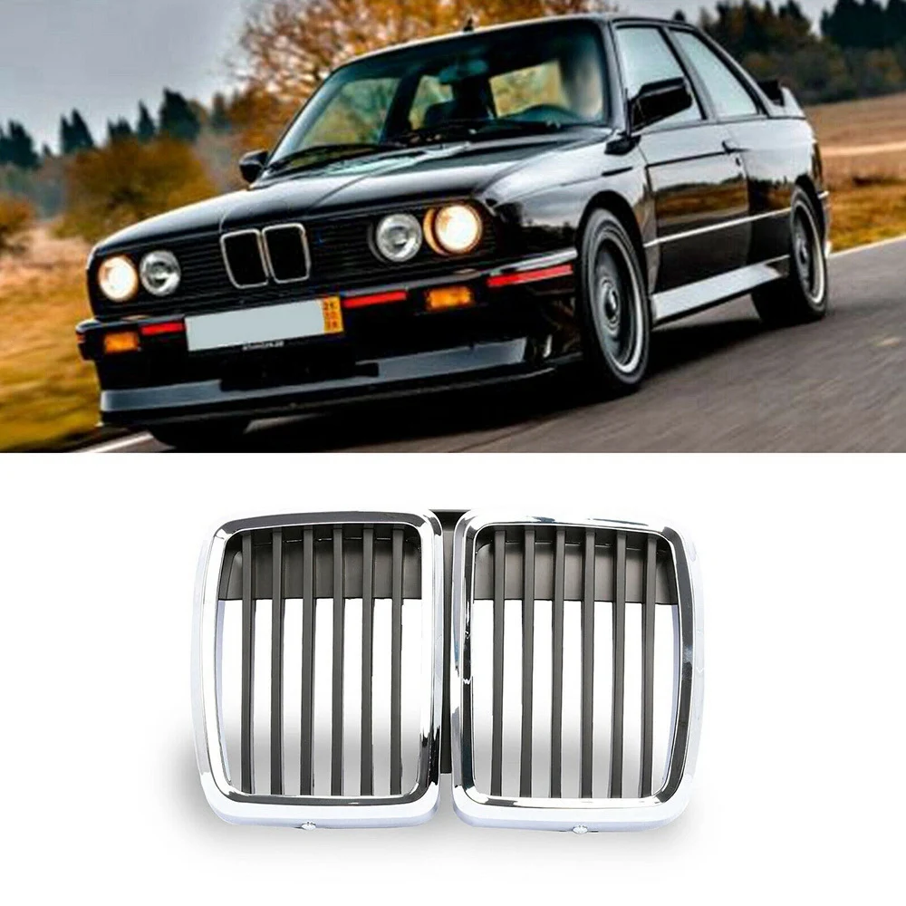 BMW E30 M3 3 시리즈 1982-1991용 프론트 후드 키드니 그릴 그릴 센터 크롬 블랙