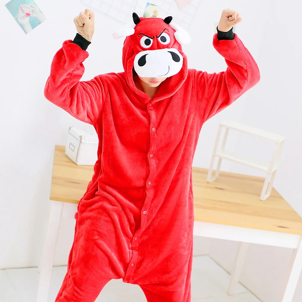 One Piece Pajamas Fluffy Pajamas Halloween Cosplay Costumes Long Sleeve Kigurumi Adult Flannel Anime Cartoon Nightgowns Adult