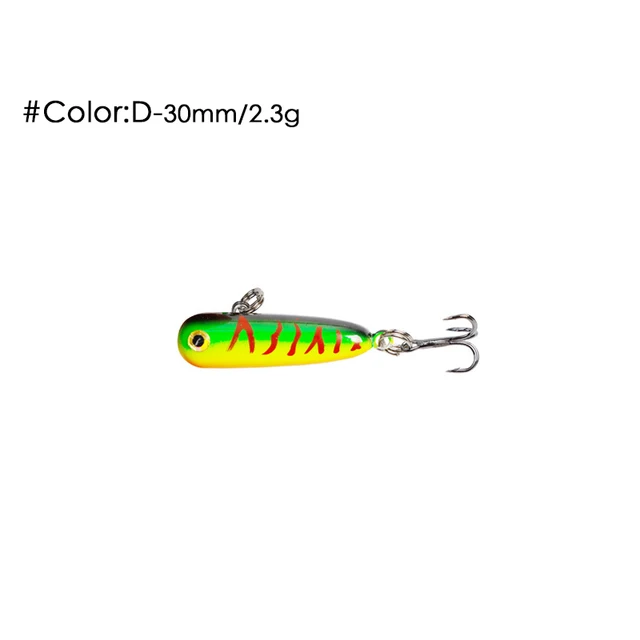 LETOYO 2.3g/2.8g 30mm Mini Sinking Pencil Lure With Tungsten Beads Micro Fishing Bait For Trout Salmon Freshwater Stream Wobbler D 2.3g