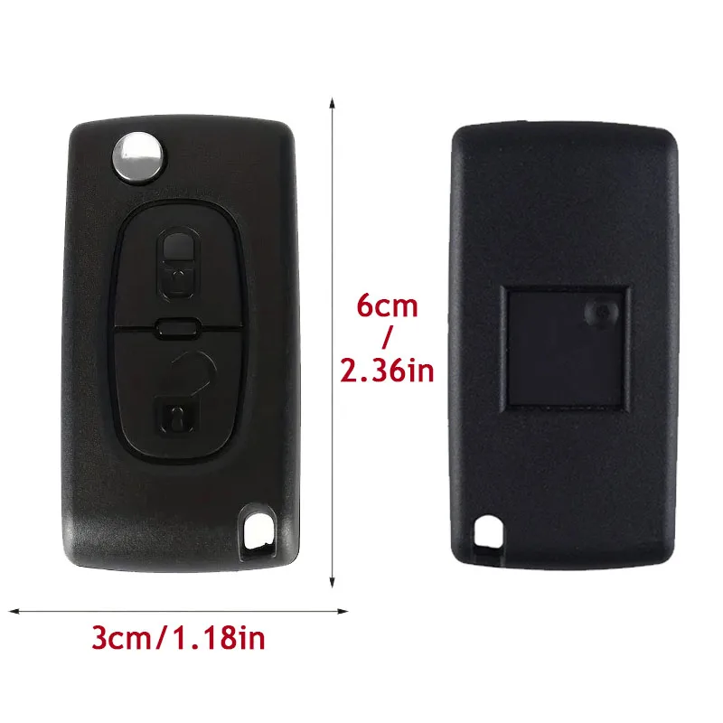 Remote Key Case For Peugeot 207 307 308 407 607 807 For Citroen C2 C3 C4 C5 C6 Flip Folding Car Key Shell 2/3 Buttons key case