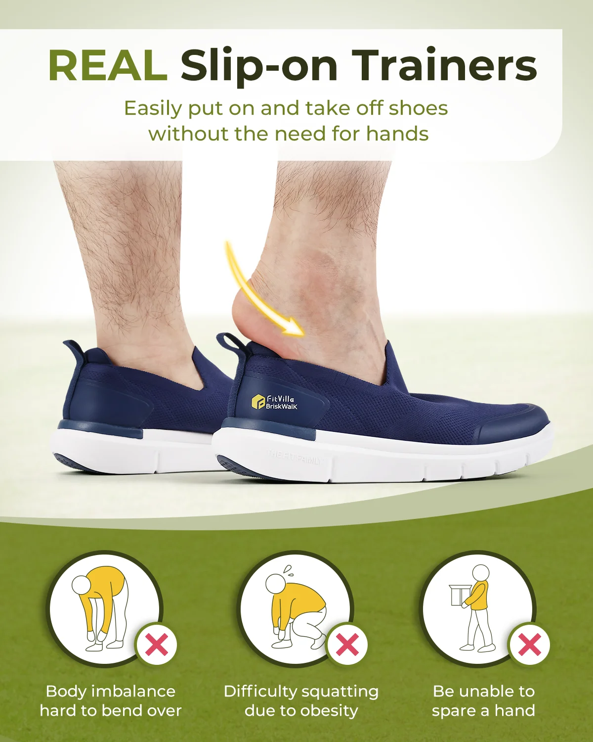 FitVille Men Walking Extra Wide Plantar Fasciitis Shoes - Uniqwear