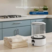 Nouvelle machine à laver portable USB pour sous-vêtements, 2L, entièrement automatique, pour chaussettes, avec seau de lavage déshydratant 1